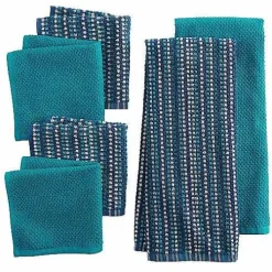 Food Network Awning Stripe Kitchen Towel & Dishcloth 6-Pk.