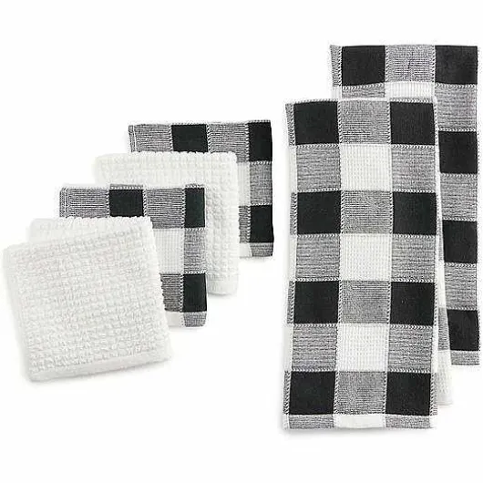Food Network Buffalo Check Kitchen Towel & Dishcloth 6-Pk.