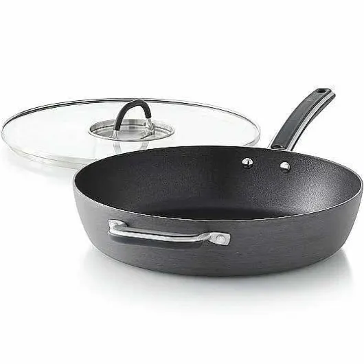 Food Network 12-In. Hard-Anodized Nonstick Space Saving Saute Pan With Lid