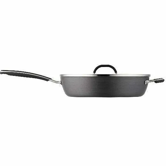 Food Network 12-In. Hard-Anodized Nonstick Space Saving Saute Pan With Lid