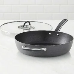 Food Network 12-In. Hard-Anodized Nonstick Space Saving Saute Pan With Lid