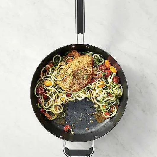 Food Network 12-In. Hard-Anodized Nonstick Space Saving Saute Pan With Lid