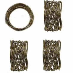 Food Network Metallic Twist Napkin Rings 4-Pk.