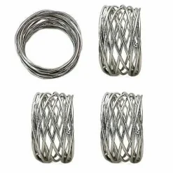 Food Network Metallic Twist Napkin Rings 4-Pk.