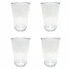 Food Network 4-Pc. Clear Textured Acrylic Highball Glass Set