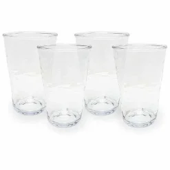 Food Network 4-Pc. Clear Textured Acrylic Highball Glass Set