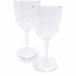 Food Network 2-Pc. Clear Textured Acrylic Wine Glass Set