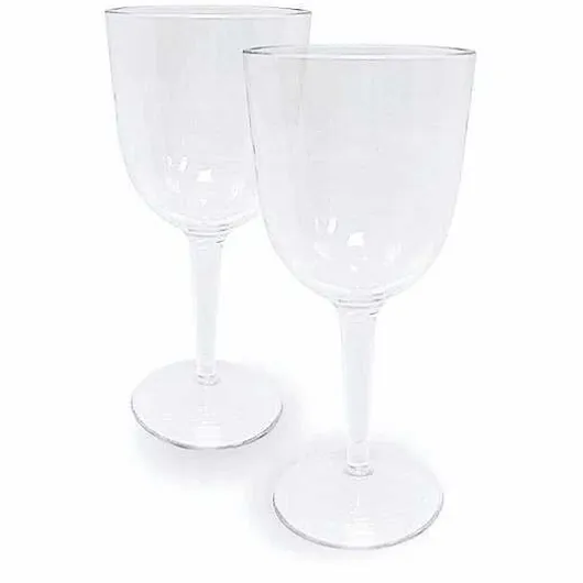 Food Network 2-Pc. Clear Textured Acrylic Wine Glass Set