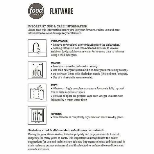 Food Network 4-Pc. Flat Iron Dinner Spoon Set
