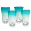 Food Network 4-Pc. Turquoise Ombre Acrylic Highball Glass Set