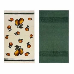 Food Network Pear Oil Painting Kitchen Towel 2-Pk.