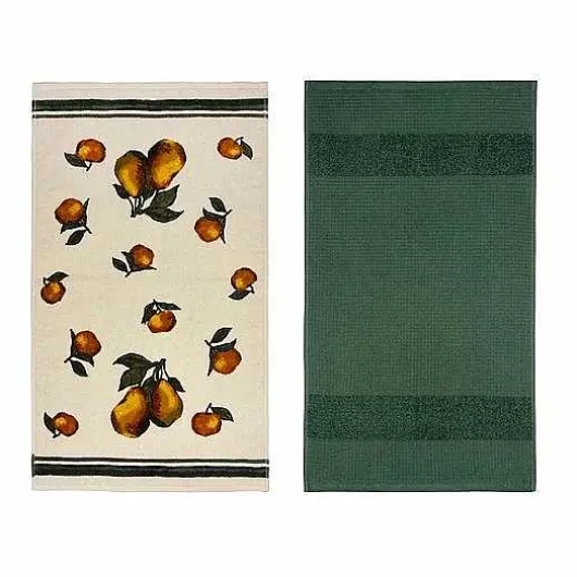 Food Network Pear Oil Painting Kitchen Towel 2-Pk.