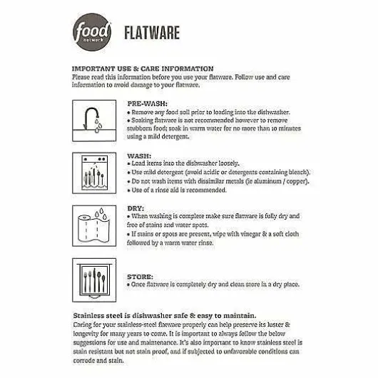 Food Network 20-Piece Classic Silver Flatware Set