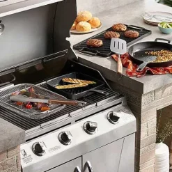 Food Network Pre-Seasoned Cast-Iron Reversible Grill